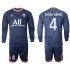 Paris Saint-Germain Sergio Ramos 4 Barn Hemma Matchtröja 2021/22 Långärmad
