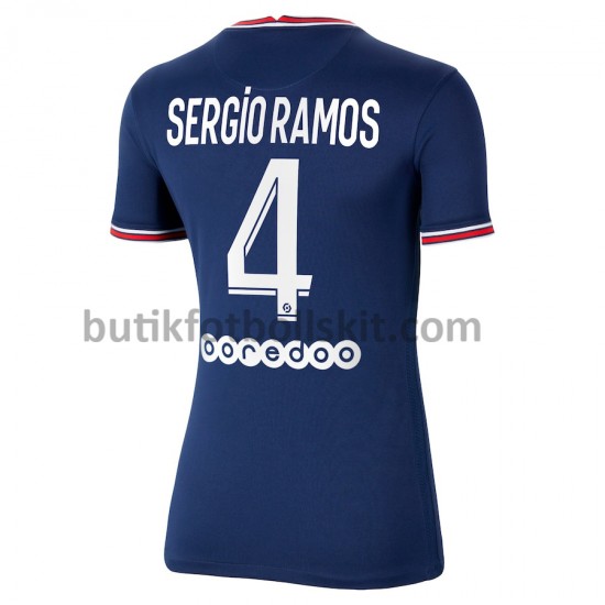 Paris Saint-Germain Sergio Ramos 4 Dam Hemma Matchtröja 2021/22 Kortärmad