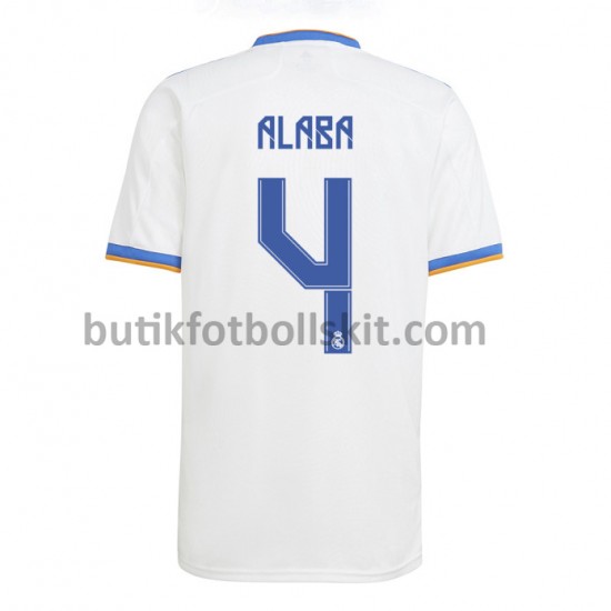 Real Madrid David Alaba 4 Hemma Matchtröja 2021/22 Kortärmad
