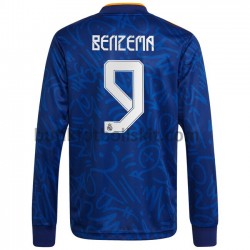 Real Madrid Karim Benzema 9 Borta Matchtröja 2021/22 Långärmad