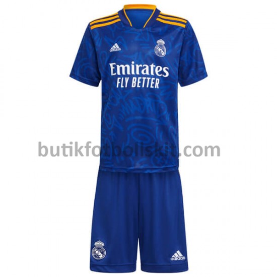 Real Madrid Barn Borta Matchtröja 2021/22 Kortärmad