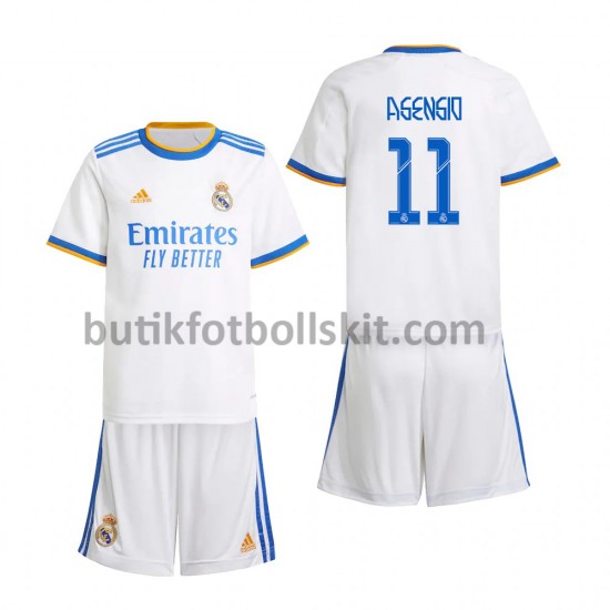 Real Madrid Marco Asensio 11 Barn Hemma Matchtröja 2021/22 Kortärmad