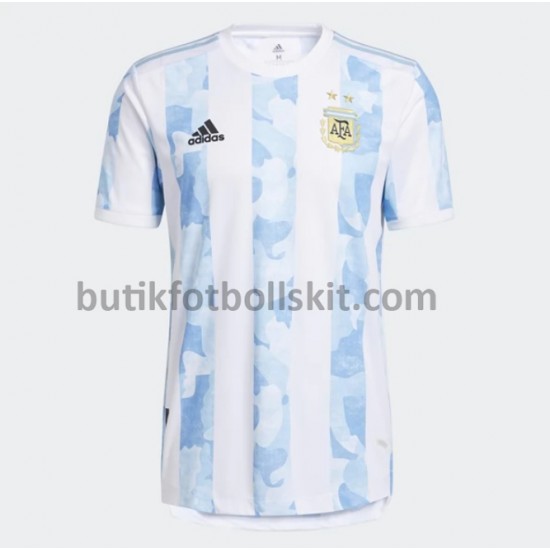 Argentina Hemma Matchtröja 2021 Kortärmad