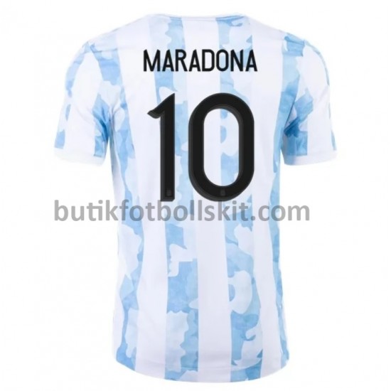 Argentina Maradona 10 Hemma Matchtröja 2021 Kortärmad