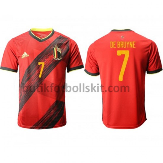 Belgien De Bruyne 7 Hemma Matchtröja EM 2020 Kortärmad