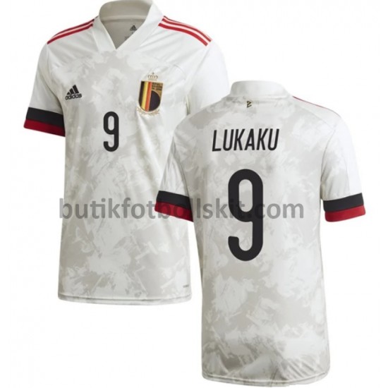 Belgien Romelu Lukaku 9 Borta Matchtröja EM 2020 Kortärmad