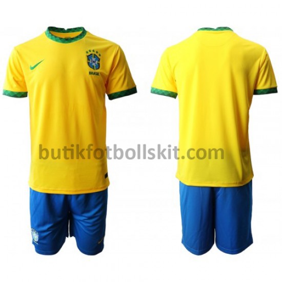 Brasilien Barn Hemma Matchtröja 2020-2021 Kortärmad