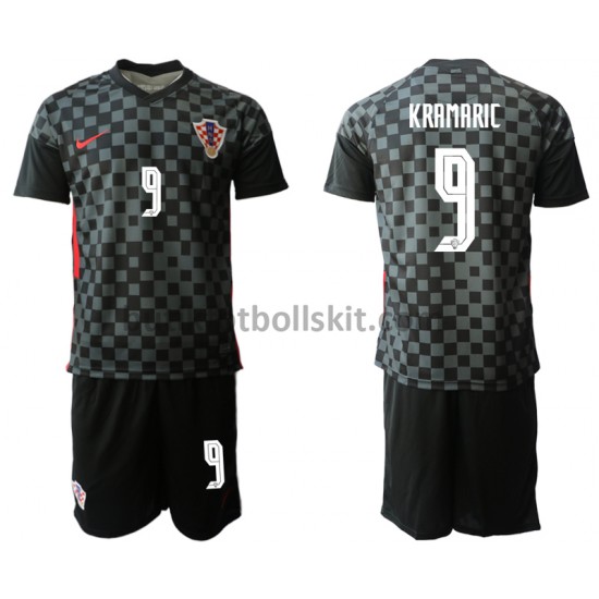 Kroatien Andrej Kramaric 9 Barn Borta Matchtröja EM 2020 Kortärmad