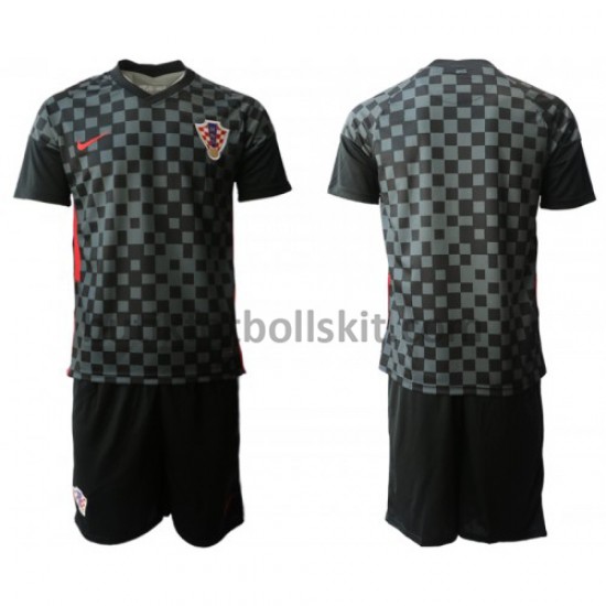 Kroatien Barn Borta Matchtröja EM 2020 Kortärmad