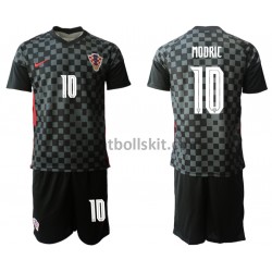 Kroatien Luka Modrić 10 Barn Borta Matchtröja EM 2020 Kortärmad