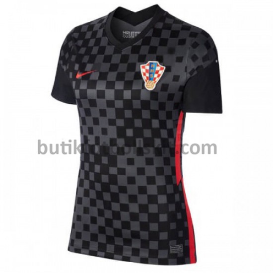 Kroatien Dam Borta Matchtröja EM 2020 Kortärmad
