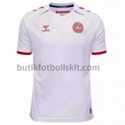 Danmark Borta Matchtröja EM 2020 Kortärmad