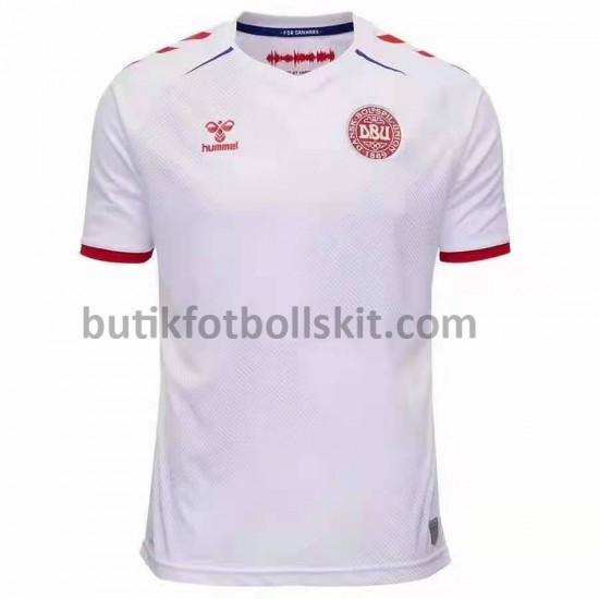 Danmark Borta Matchtröja EM 2020 Kortärmad