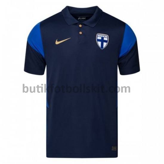 Finland Borta Matchtröja EM 2020 Kortärmad