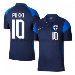 Finland Teemu Pukki 10 Borta Matchtröja EM 2020 Kortärmad