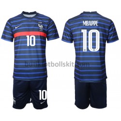 Frankrike Kylian Mbappé 10 Barn Hemma Matchtröja EM 2020 Kortärmad