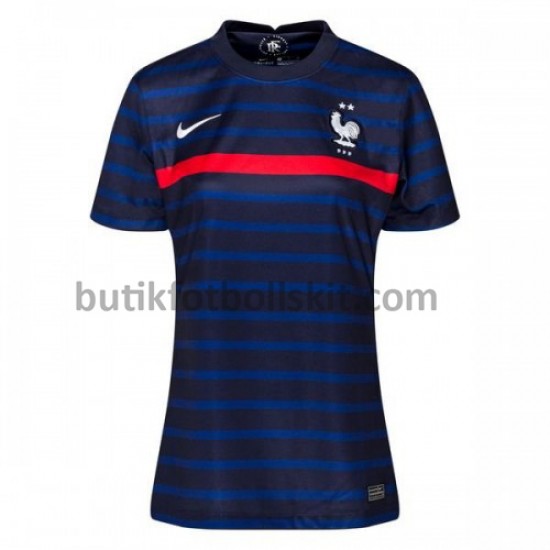 Frankrike Dam Hemma Matchtröja EM 2020 Kortärmad