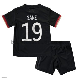 Tyskland Leroy Sane 19 Barn Borta Matchtröja EM 2020 Kortärmad