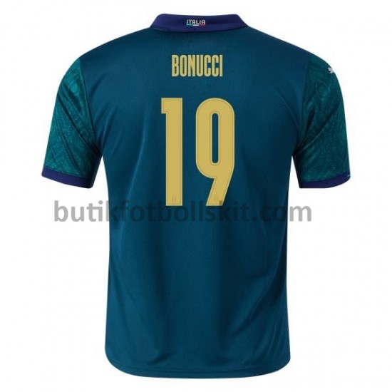 Italien Leonardo Bonucci 19 Tredje Matchtröja EM 2020 Kortärmad