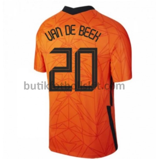 Nederländerna Donny van de Beek 20 Hemma Matchtröja EM 2020 Kortärmad