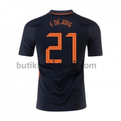 Nederländerna Frenkie de Jong 21 Borta Matchtröja EM 2020 Kortärmad
