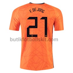 Nederländerna Frenkie de Jong 21 Hemma Matchtröja EM 2020 Kortärmad
