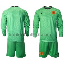 Nederländerna Målvakt Barn Borta Matchtröja EM 2020 Långärmad