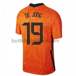 Nederländerna Luuk de Jong 19 Hemma Matchtröja EM 2020 Kortärmad