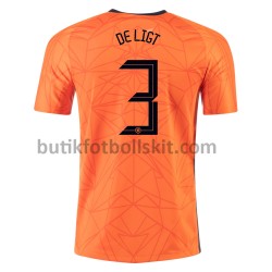 Nederländerna MATTHIJS DE LIGT 3 Hemma Matchtröja EM 2020 Kortärmad