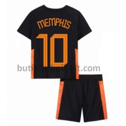 Nederländerna Memphis Depay 10 Barn Borta Matchtröja EM 2020 Kortärmad