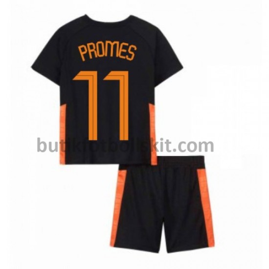 Nederländerna Quincy Promes 11 Barn Borta Matchtröja EM 2020 Kortärmad