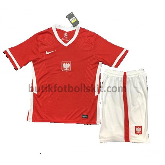 Polen Barn Borta Matchtröja EM 2020 Kortärmad