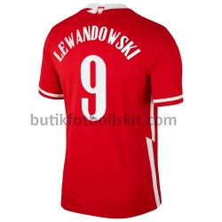 Polen Robert Lewandowski 9 Borta Matchtröja EM 2020 Kortärmad