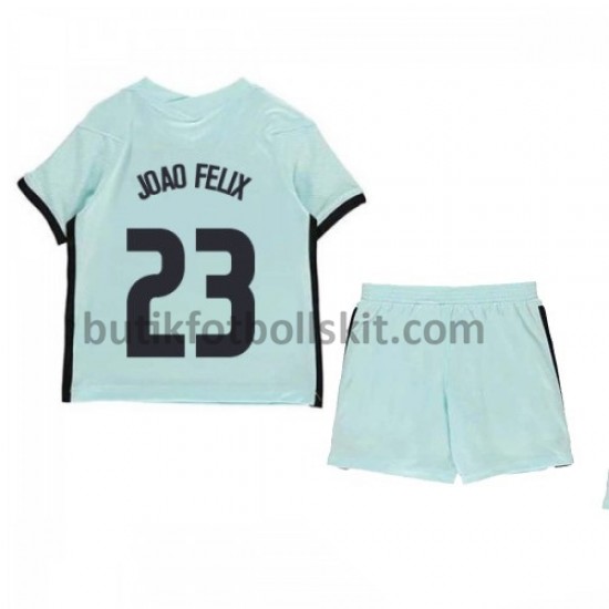 Portugal João Félix 23 Barn Borta Matchtröja EM 2020 Kortärmad