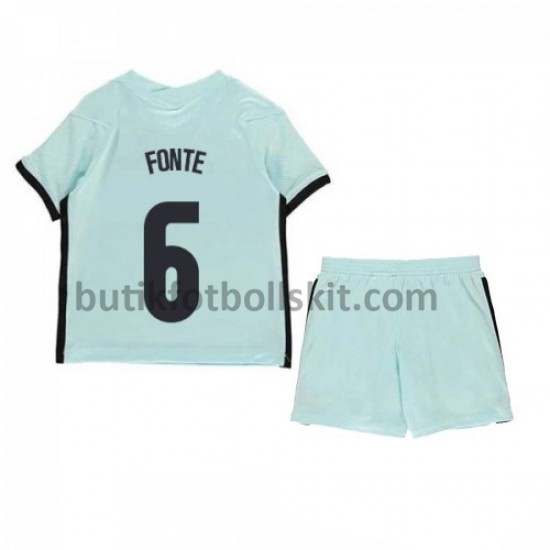 Portugal Jose Fonte 6 Barn Borta Matchtröja EM 2020 Kortärmad