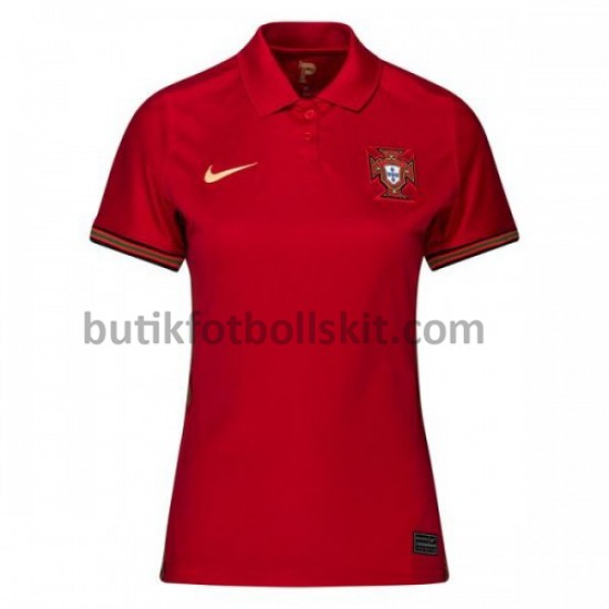 Portugal Dam Hemma Matchtröja EM 2020 Kortärmad
