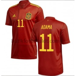 Spanien Adama 11 Hemma Matchtröja EM 2020 Kortärmad
