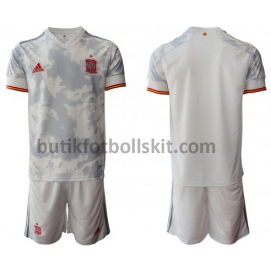 Spanien Barn Borta Matchtröja EM 2020 Kortärmad