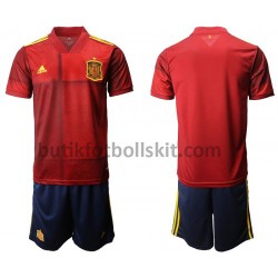 Spanien Barn Hemma Matchtröja EM 2020 Kortärmad