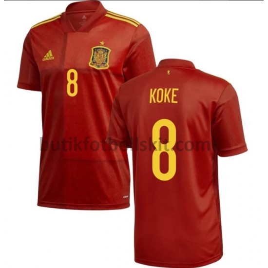 Spanien Koke 8 Hemma Matchtröja EM 2020 Kortärmad