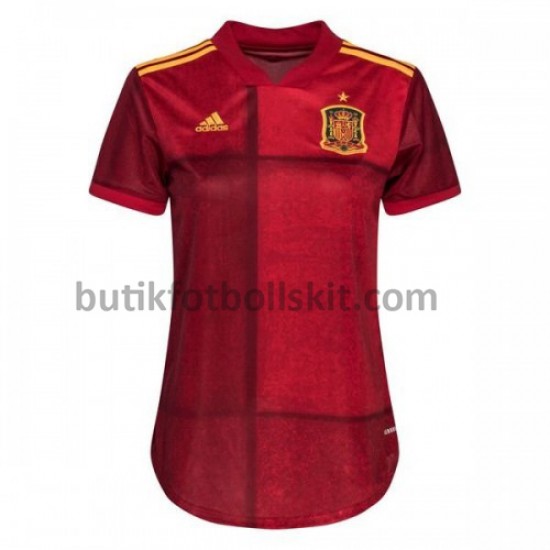 Spanien Dam Hemma Matchtröja EM 2020 Kortärmad