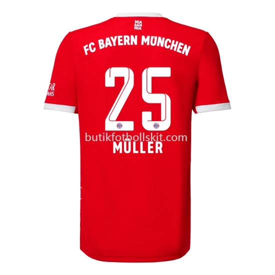 Bayern München Muller 25 Hemma Matchtröja 2022/23 Kortärmad