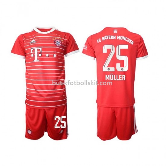 Bayern München Muller 25 Barn Hemma Matchtröja 2022/23 Kortärmad