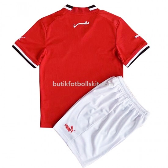 Egypten Barn Hemma Matchtröja 2022 Kortärmad