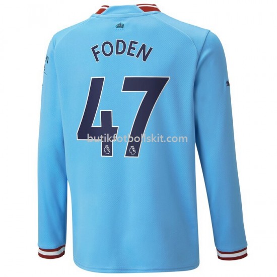 Manchester City Foden 47 Hemma Matchtröja 2022/23 Långärmad
