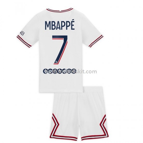 Paris Saint-Germain Kylian Mbappe 7 Barn Fjärde Matchtröja 2021-2022 Kortärmad