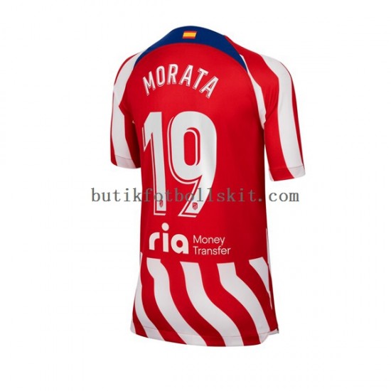 Atlético Madrid Alvaro Morata 19 Män Hemma Matchtröja 2022/23 Kortärmad