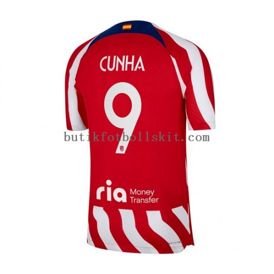 Atlético Madrid Matheus Cunha 9 Män Hemma Matchtröja 2022/23 Kortärmad
