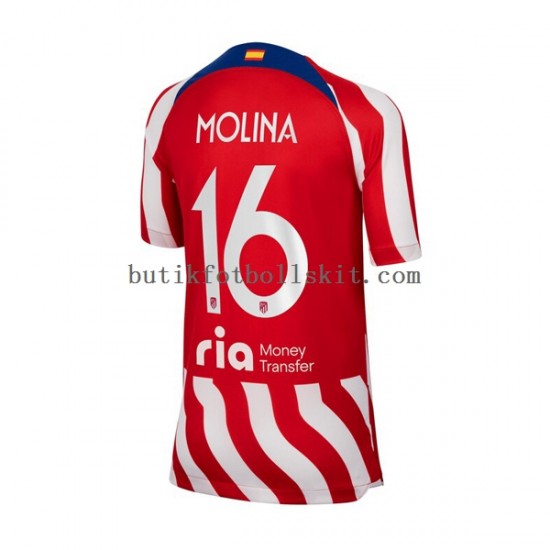 Atlético Madrid Nahuel Molina 16 Män Hemma Matchtröja 2022/23 Kortärmad