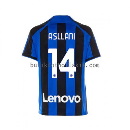 Inter Milan Kristjan Asllani 14 Män Hemma Matchtröja 2022/23 Kortärmad
